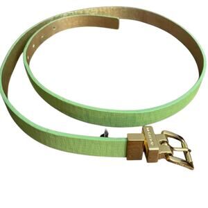 Authentic Michael Kors Women's Bright Green Leather Belt